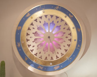 Magnetische WallClock Leafgold Verlichting led Modern Home Decor Astrologie