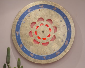 Magnetische WallClock Leafgold Verlichting led Modern Home Decor Astrologie