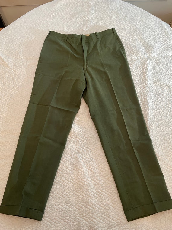 Men's 1960s Mod Green Vintage Mayfair Sport pants… - image 2