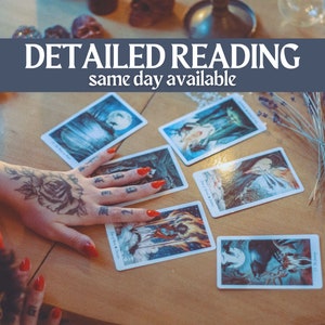 Ausführliche Tarot-Lesung - am selben Tag verfügbar | Detaillierte psychische Tarot-Kartenlesung | Love Reading, Karriere Reading, General Reading