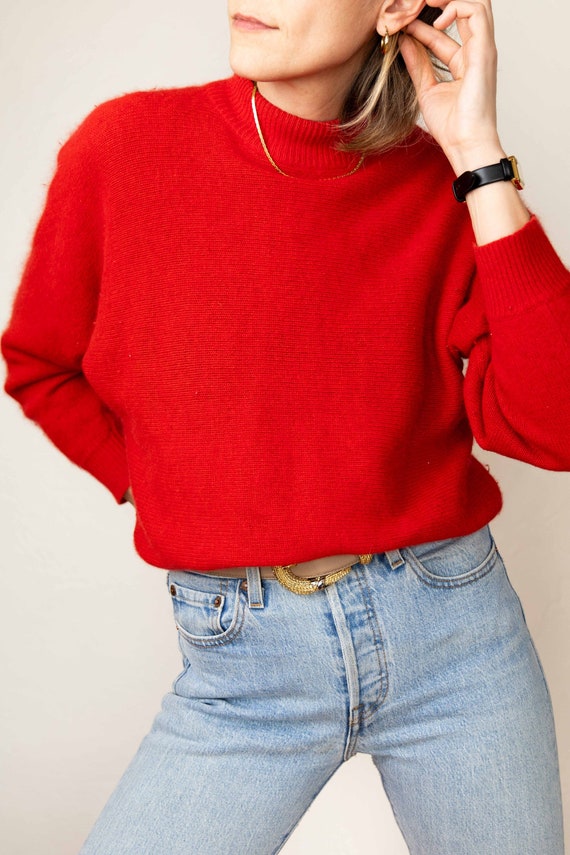 Candy Apple Angora Sweater