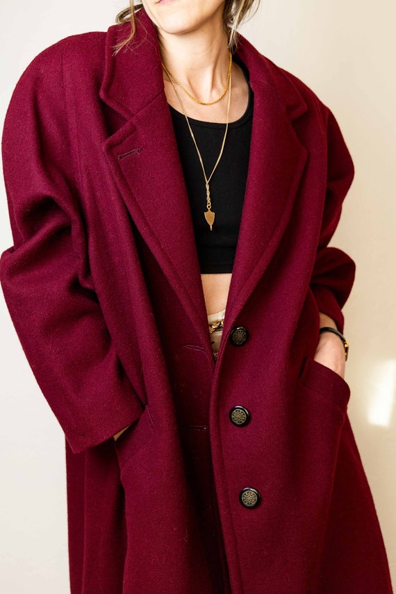 Bordeaux Wool Overcoat