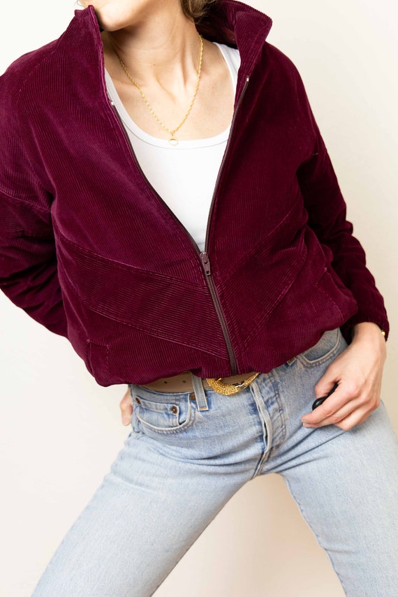 80s Raspberry Crush Corduroy Jacket