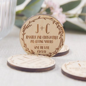 Rustic Wooden Wedding favor Save the Date Magnet Save the date invitation Personalized Wedding Magnet Custom Design Invite Free Shipping