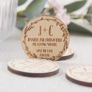 Rustic Wooden Wedding favor Save the Date Magnet Save the date invitation Personalized Wedding Magnet Custom Design Invite Free Shipping