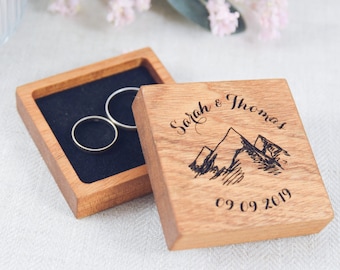 Personalized Ring Box, Custom made ring box, Wedding ceremony, Custom Wood Ring Box, Ring Bearer Box, Engagement ring box, Proposal Ring Box