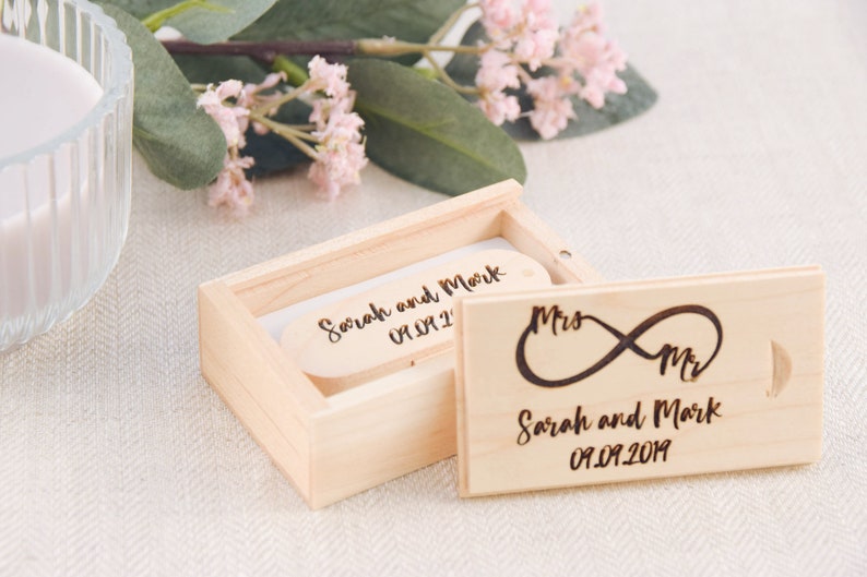 Engraved Maple Wood Usb Stick for Wedding Photos Personalized Etsy