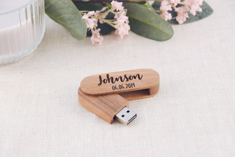Engraved Maple Wood Usb Stick for Wedding Photos Personalized Etsy