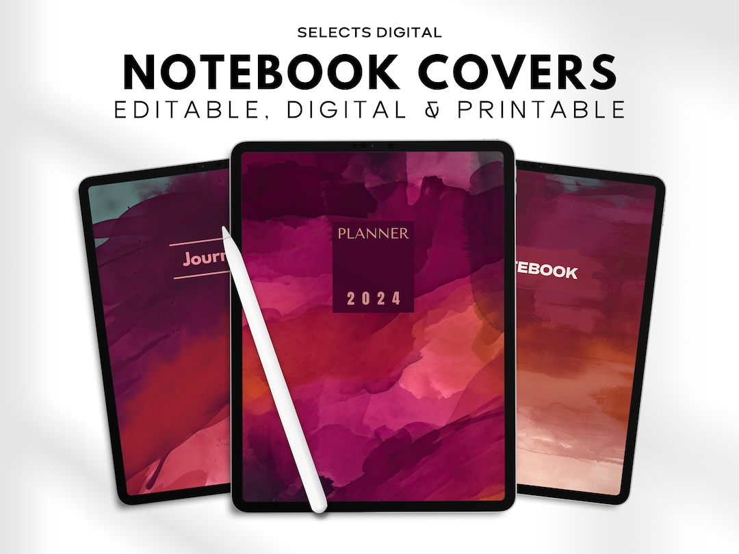 Editable Notebook Cover Bundle Goodnotes Minimalistic Canva Template