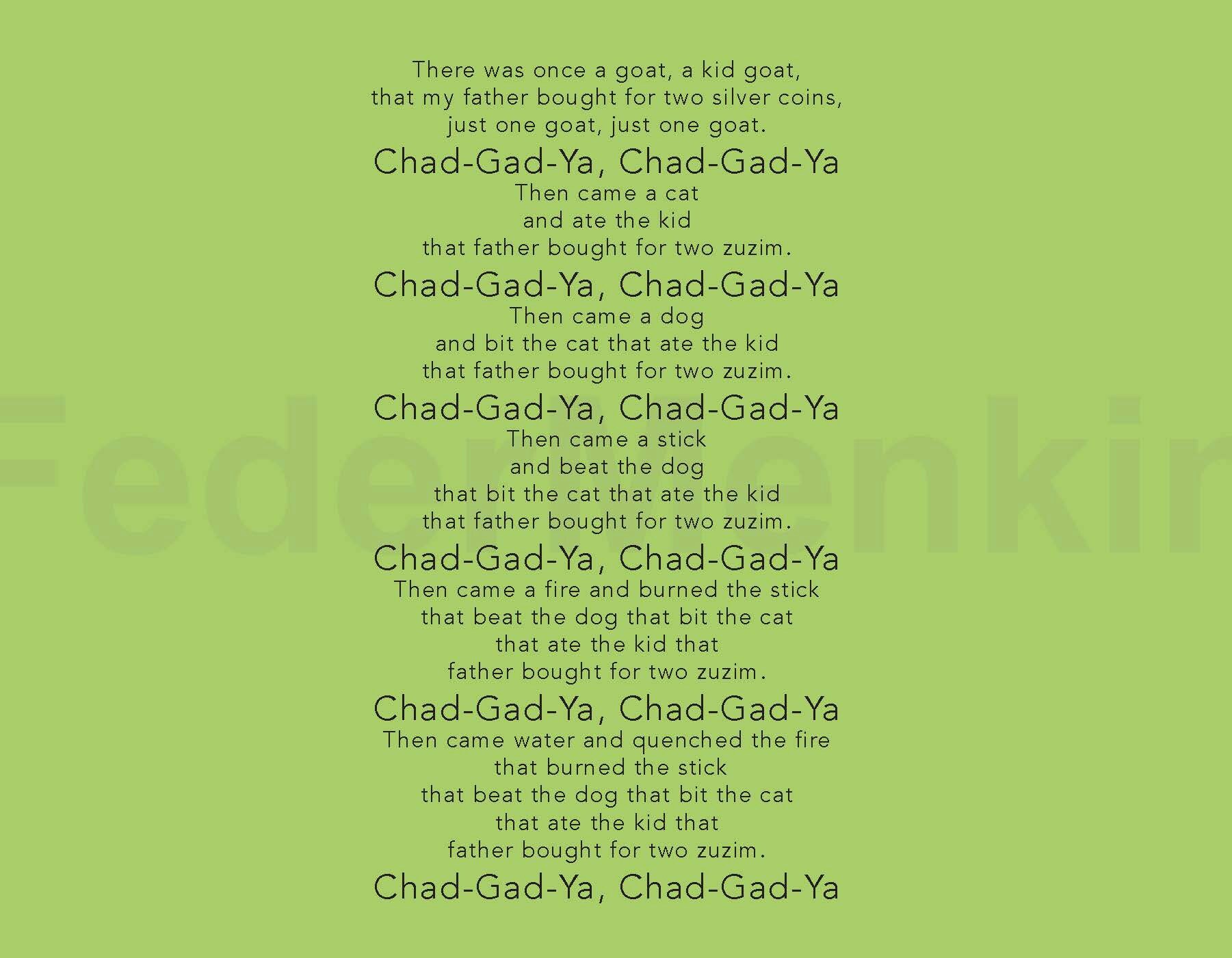 Chad-gad-ya, an Artist's Take on a Passover Song - Etsy UK