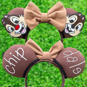 Chip & Dale Mouse Ears, Chipmunk headband