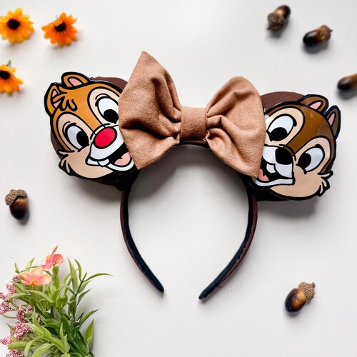 Chip & Dale Mouse Ears, Chipmunk Headband - Etsy display picture 3