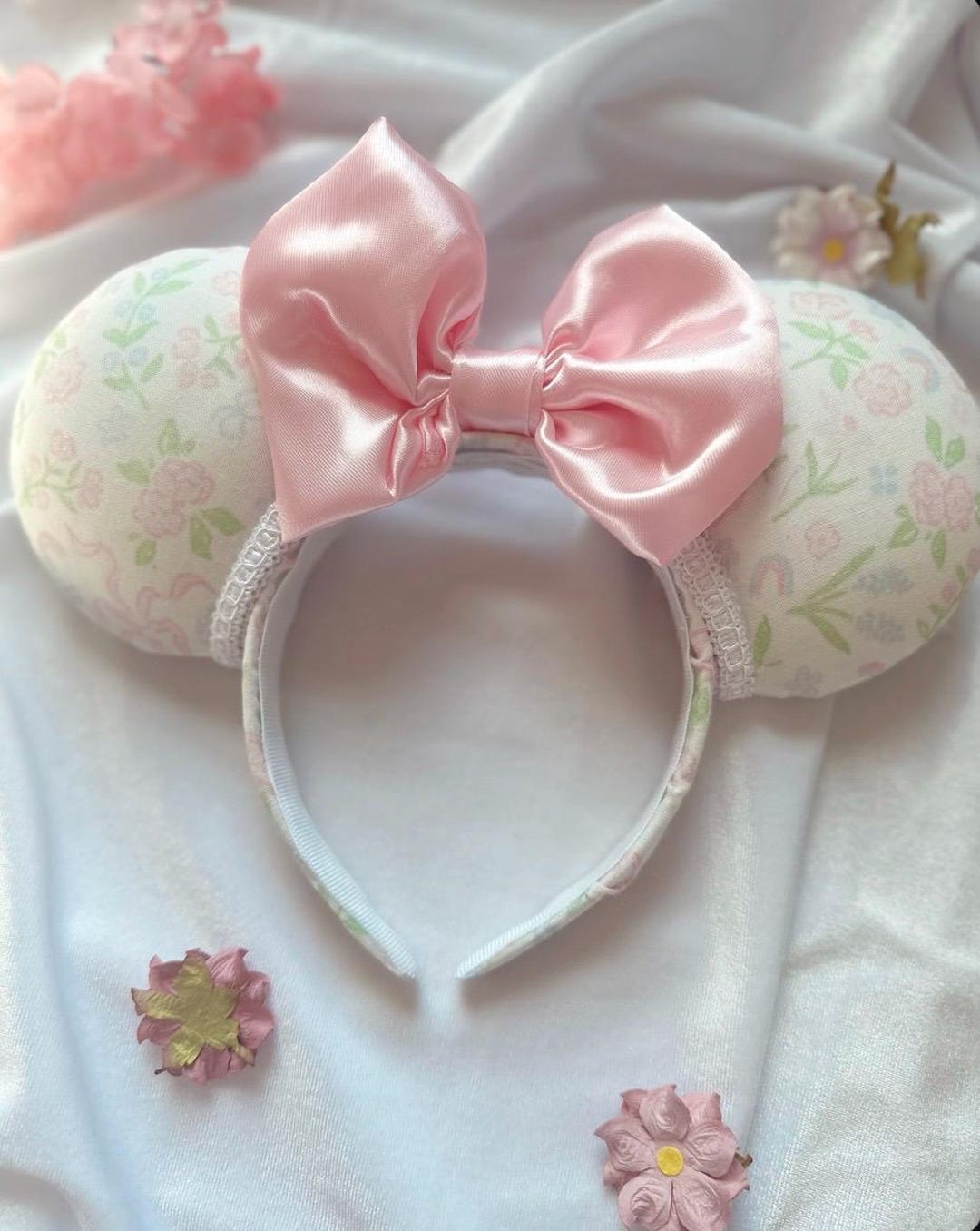 Cute Floral Blossom Dreams Mouse Ears, Flower Bow Headband, Cute ...