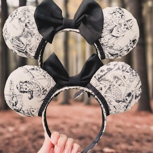Spooky Scary Skeleton Mouse Ears, Fall Mouse Ears, Halloween Mouse Ears