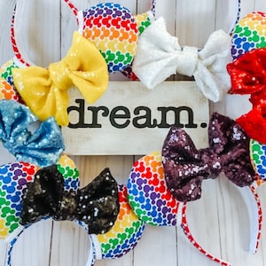 Rainbow Mouse Ears, Pride Mouse Ears, Pride Headband