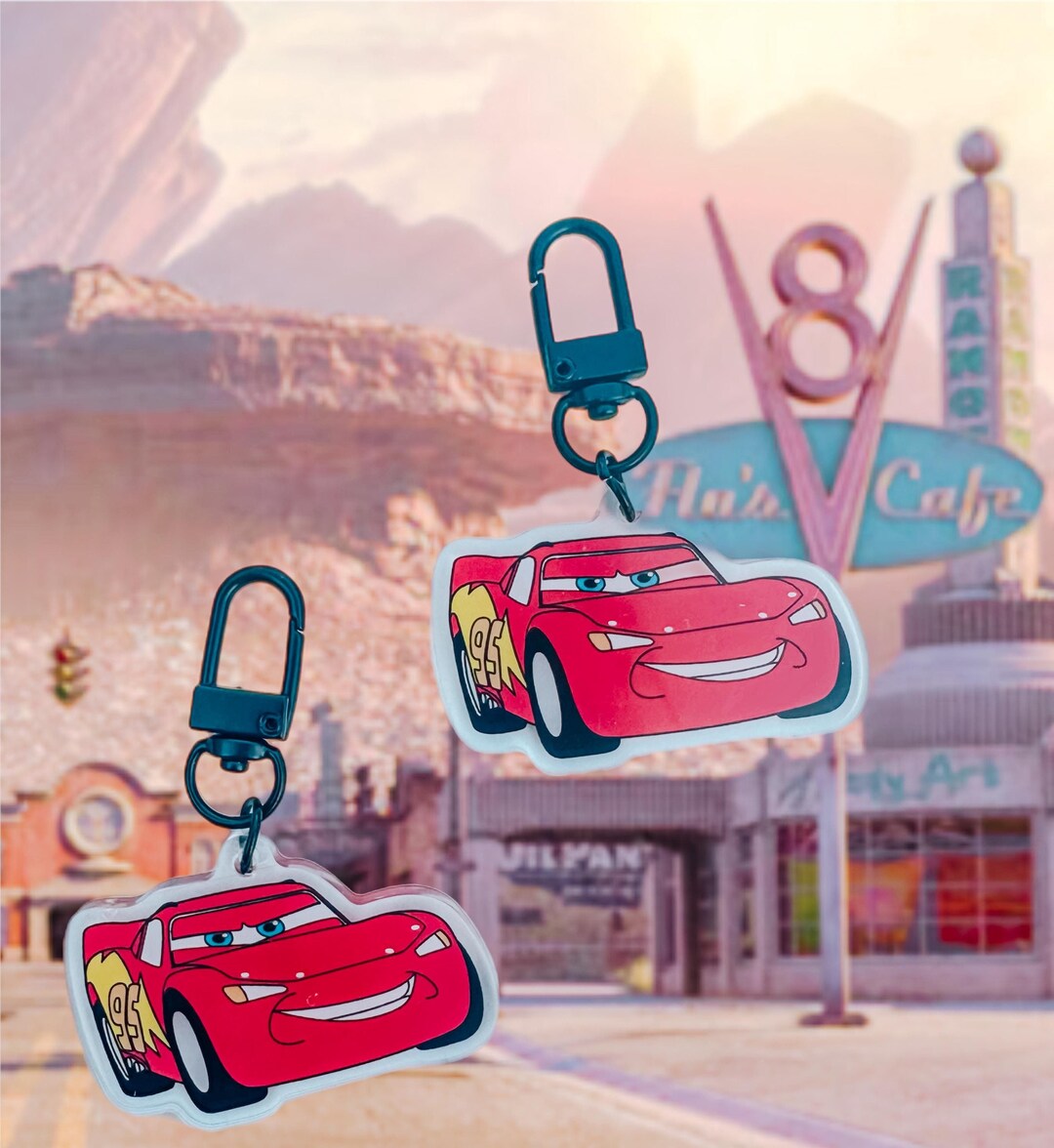 Cars Lightning Acrylic Keychain, Cars Bag Charm, Cute Keychain Etsy
