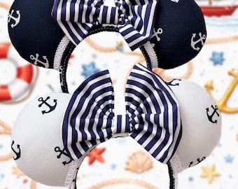 Sail Away Anchor Cruise Mouse Ears, Cruise Mouse Ears, Navy Mouse Ears