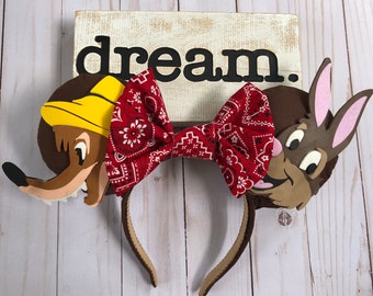 Splash Mountain Inspired Minnie Ears, Brer Rabbit Ears, Brer Fox Ears, Splash Mountain Headband