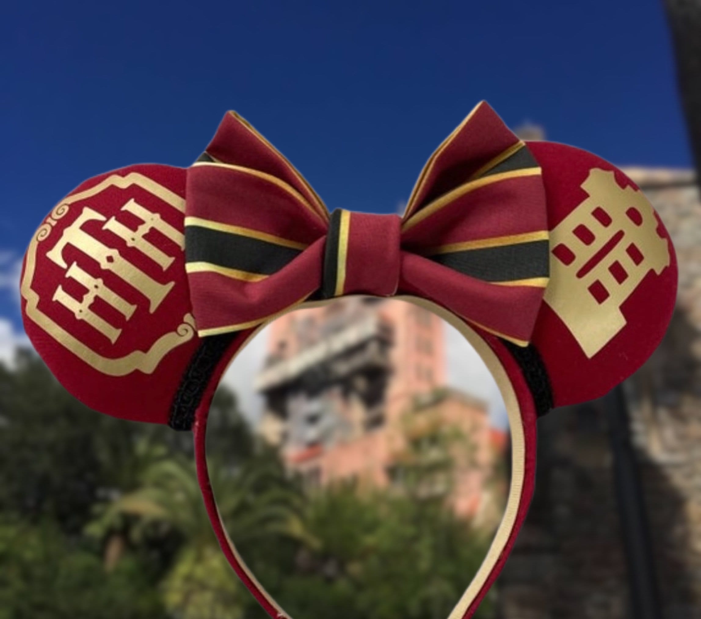 New Disney Park Twilight Zone Tower of Terror Light Up Glow Mickey Ears Headband New Glow-in-the-Dark Tower of Terror Loungefly Ear Headband  main image 4