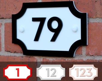 Personalised Door Number 3D Acrylic Vintage Road Sign Style Thick Plaque Garden Bar Outdoor Use Bespoke Made Custom Door Gate Sign Plaque