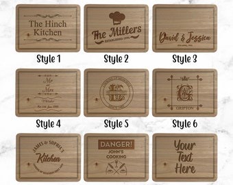 Tabla de cortar grabada personalizada - Tabla de queso de madera personalizada, nuevo hogar, boda, cumpleaños, regalo hecho a medida, tabla de madera a medida