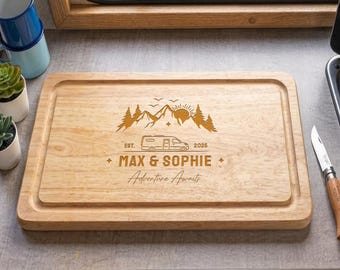 Personalised Engraved Camping Chopping Board Campervan, Motorhome, Caravan, Tent, Van Life, Camper