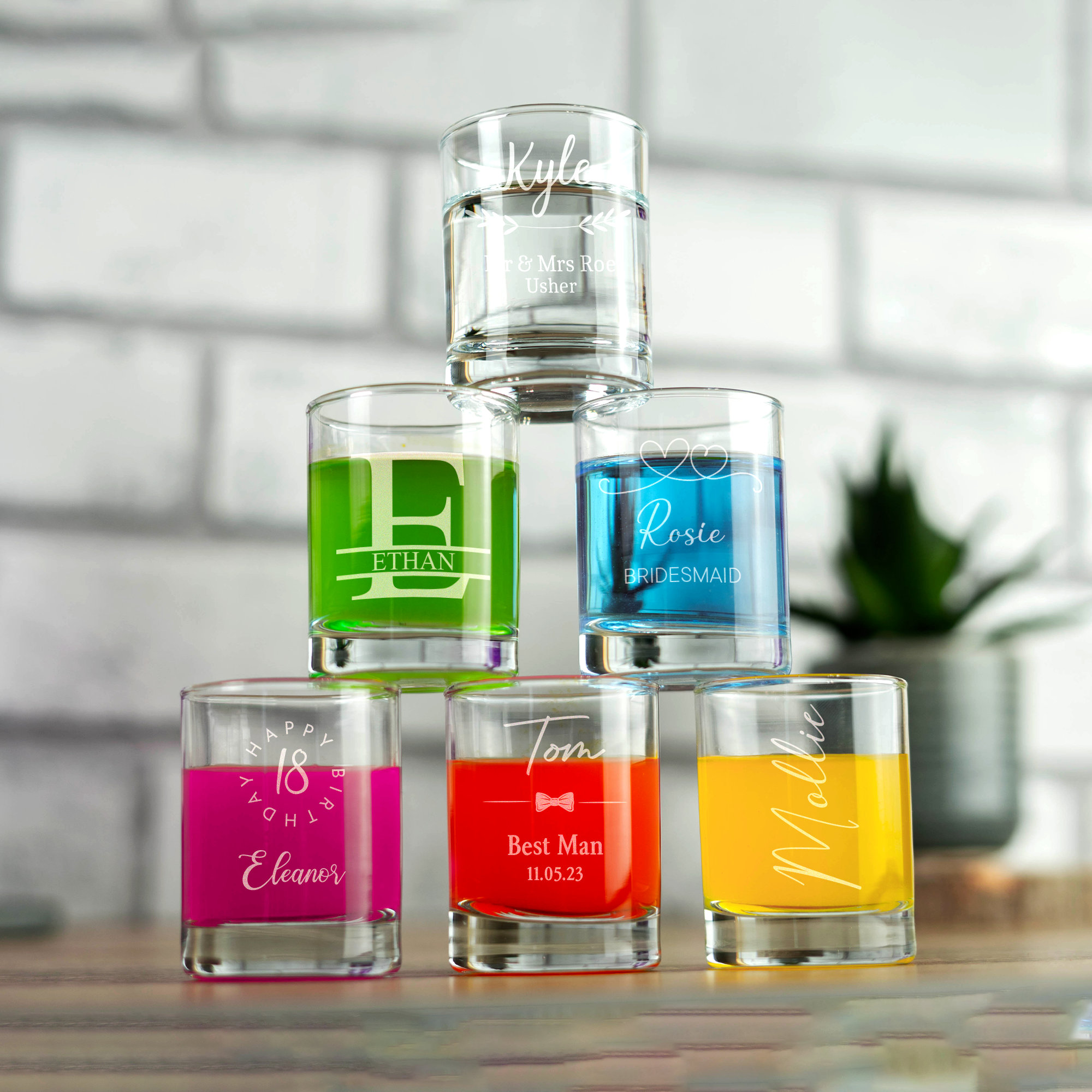 Engraved Shot Glass Personalised Shot Glasses Novelty Gift Idea for Birthday Weddings Best Man Groomsman Gift