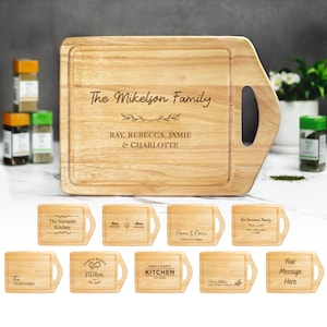 Personalised Chopping Board - Engraved Personalised Wooden Cheese Board, New Home, Wedding, Birthday, Custom Made Gift, Bespoke Wood Board