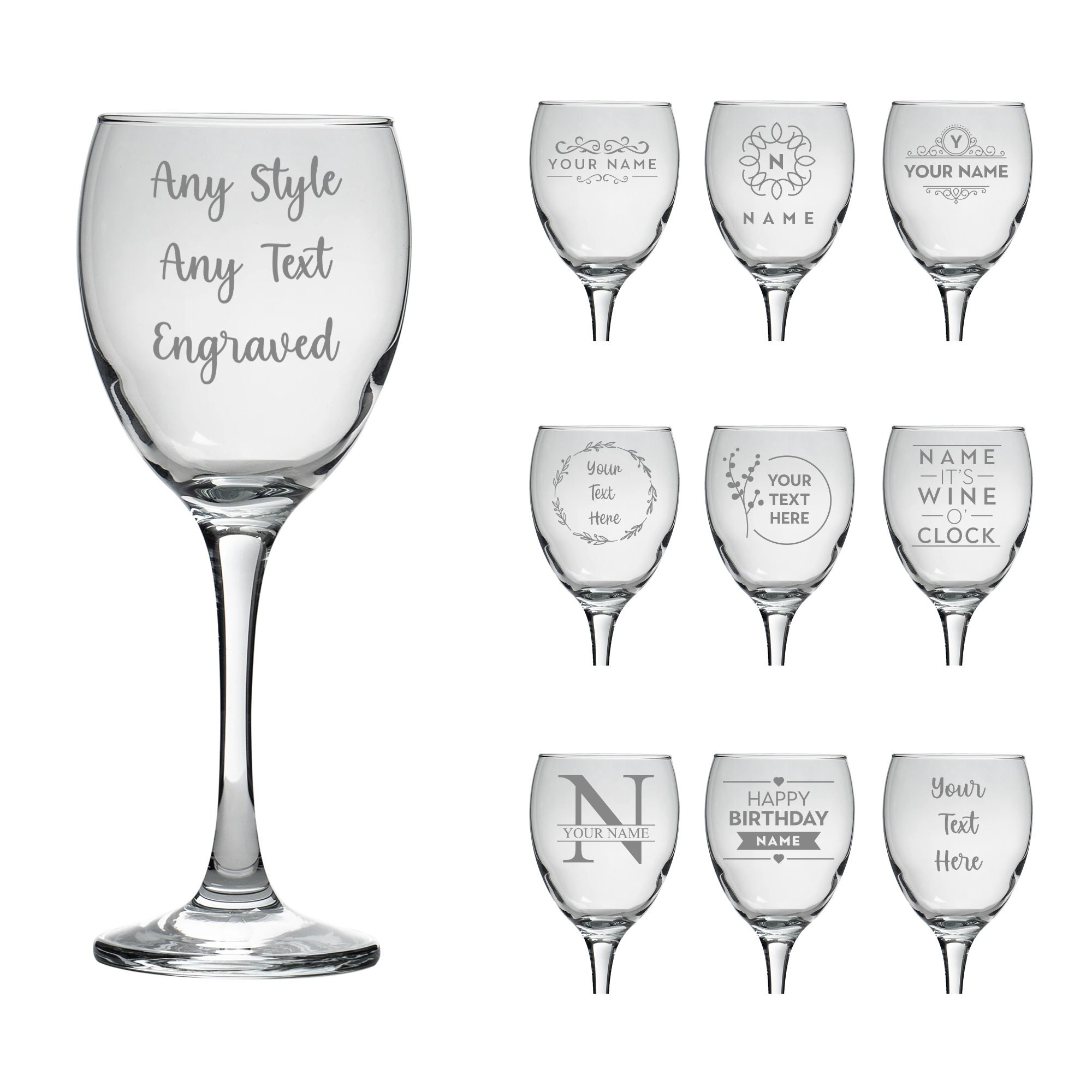 Seedling Hinge Amount of money personalised glassware Performer