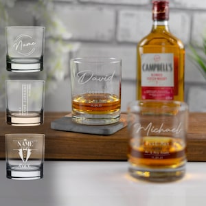 Personalised Wedding Whiskey Glass Gift | Engraved Whisky Glass for Groom, Groomsman Usher Best Man Gift Idea