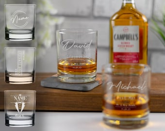 Gepersonaliseerde bruiloft whiskyglas cadeau | Gegraveerd whiskyglas voor cadeau-idee voor bruidegom, stalknecht en getuige
