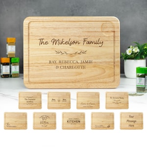 Personalised Engraved Carving Chopping Board - Personalised Wooden Cheese Board, Wedding, Birthday, Custom Made Gift, Large Cutting Board