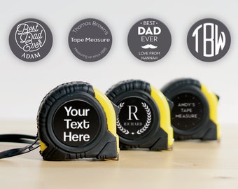 Personalised Tape Measure Ruler 5m Blade Engraved Gift for Fathers Day Idea Personalized Present for Him or DIY Dad Grandad Tool