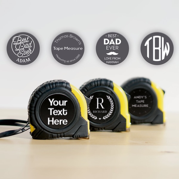 Personalised Tape Measure Ruler 5m Blade Engraved Gift for Fathers Day Idea Personalized Present for Him or DIY Dad Grandad Tool