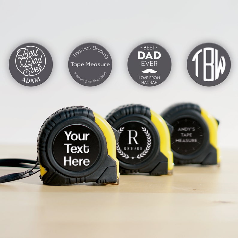 Personalised Tape Measure Ruler 5m Blade Engraved Gift for Fathers Day Idea Personalized Present for Him or DIY Dad Grandad Tool image 1