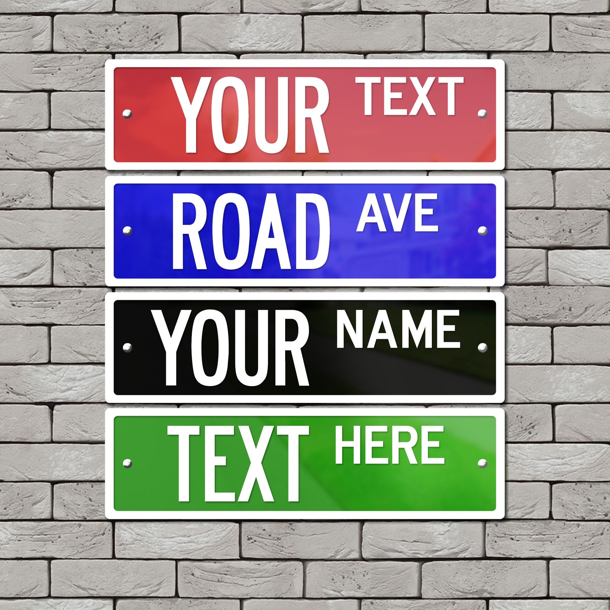 Personalised Street Sign 3D Acrylic American USA Road Sign Thick Plaque Garden Outdoor & Inside Use Bespoke Made Custom USA Bar Sign Plaque