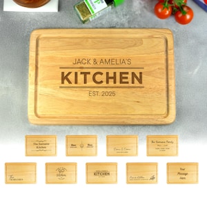 Personalised Engraved Chopping Board - Personalised Wooden Cheese Board, New Home, Wedding, Birthday, Custom Made Gift, Bespoke Wood Board