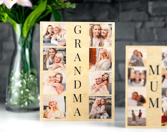 Blocco fotografico in legno personalizzato per la festa della mamma La tua foto personalizzata Immagine regalo per la festa della mamma per nonna, mamma, matrigna