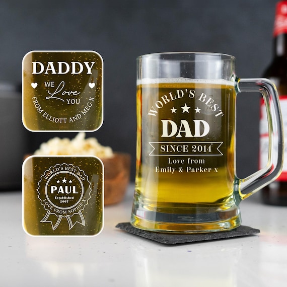 Boccale Birra Personalizzato Inciso Bicchiere Da Birra Personalizzato Inciso - Regalo Per Matrimonio, Papà, Compleanno Boccale Regalo Compleanno Uomo