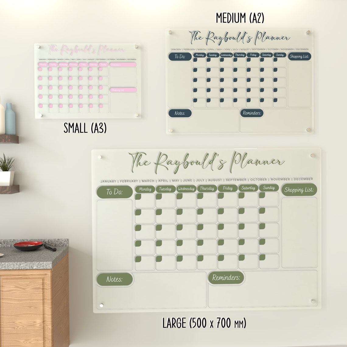 Personalised Family Planner Calendar 2025 