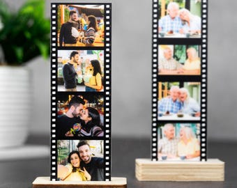 Custom Photo Strip Freestanding Block Retro Polaroid Themed Personalised Any Photo Couples Gift Idea Photo Keepsake Gift Any Image Gift