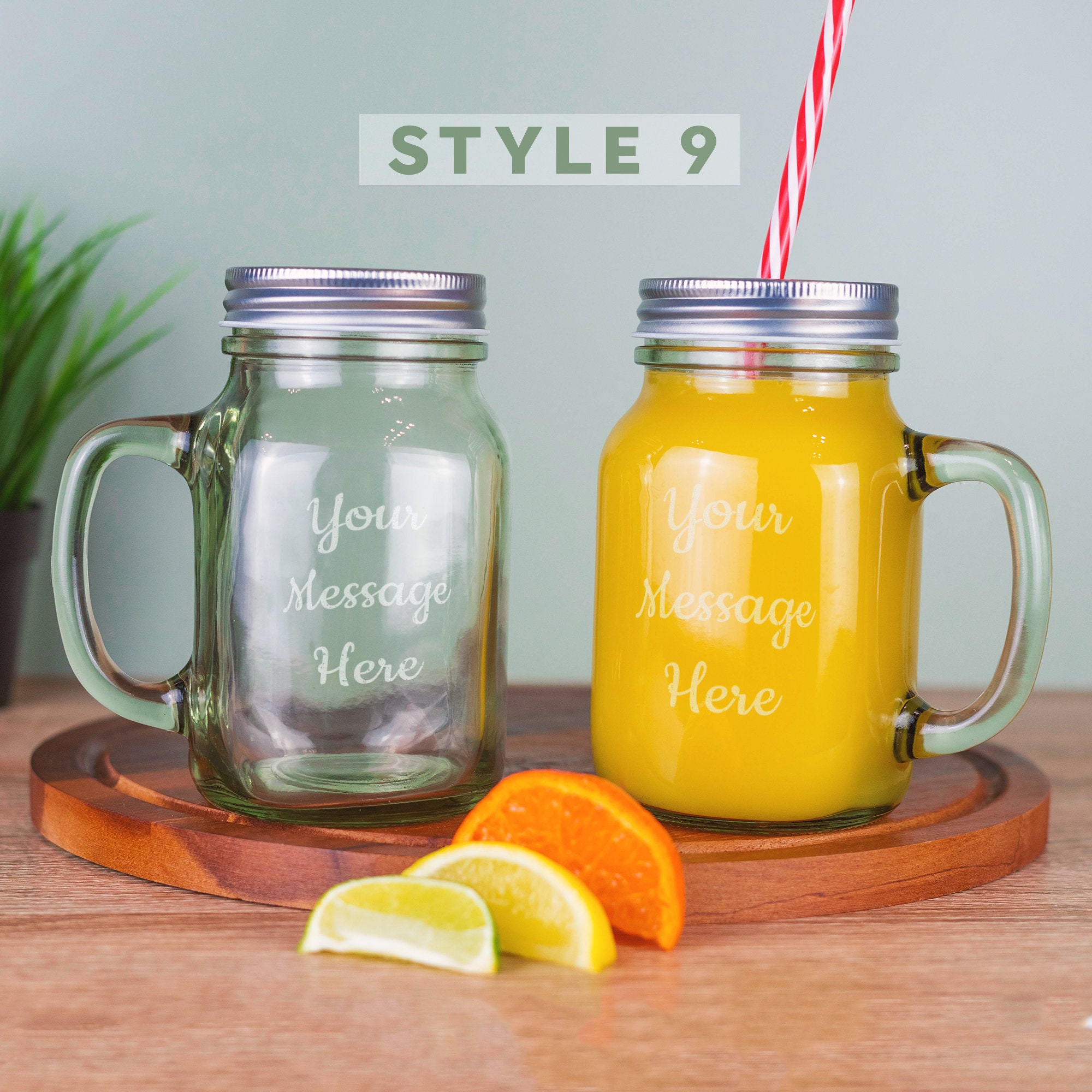 Personalised Mason Jar With Straw Engraved Drinking Glass With - Etsy
