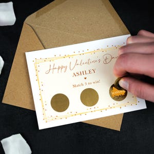 Gratta e vinci personalizzato per San Valentino Abbina 3 per vincere Gratta e scopri Regalo per coppie Fidanzato o fidanzata San Valentino Idea regalo maliziosa