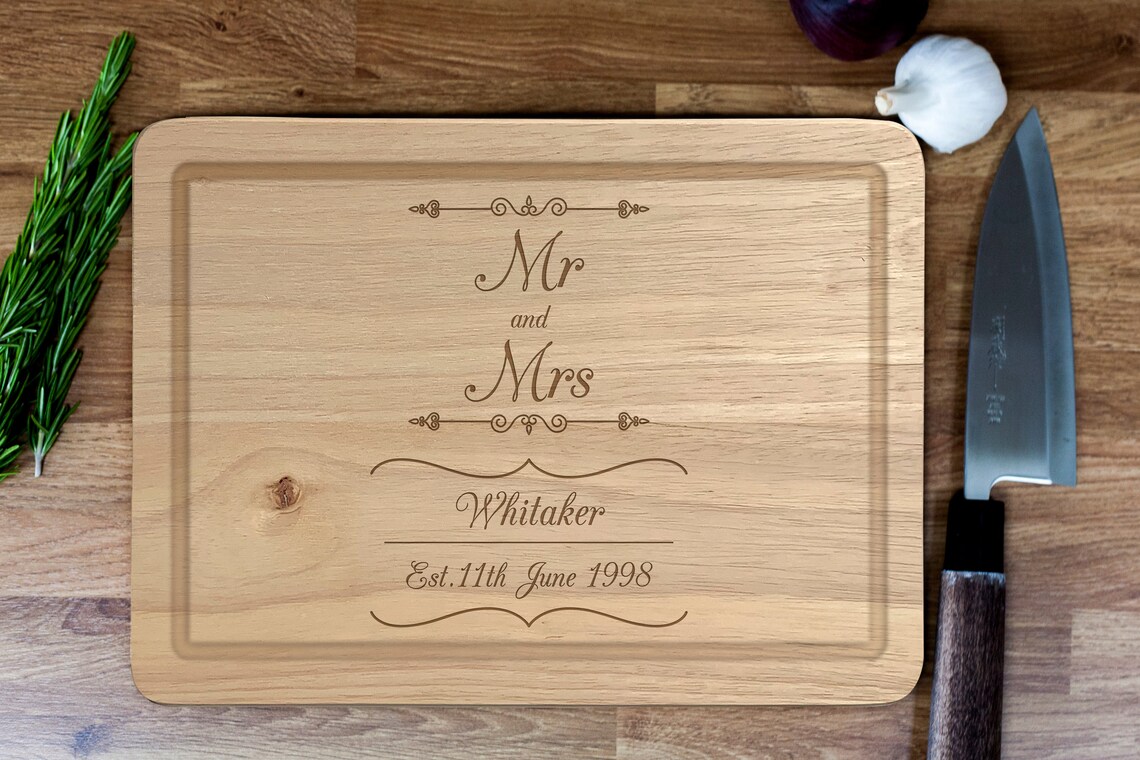Personalised Chopping Board Engraved Personalised Wooden Etsy