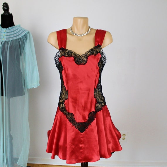 Vintage Victoria's Secret Gold Label, Red Black F… - image 9