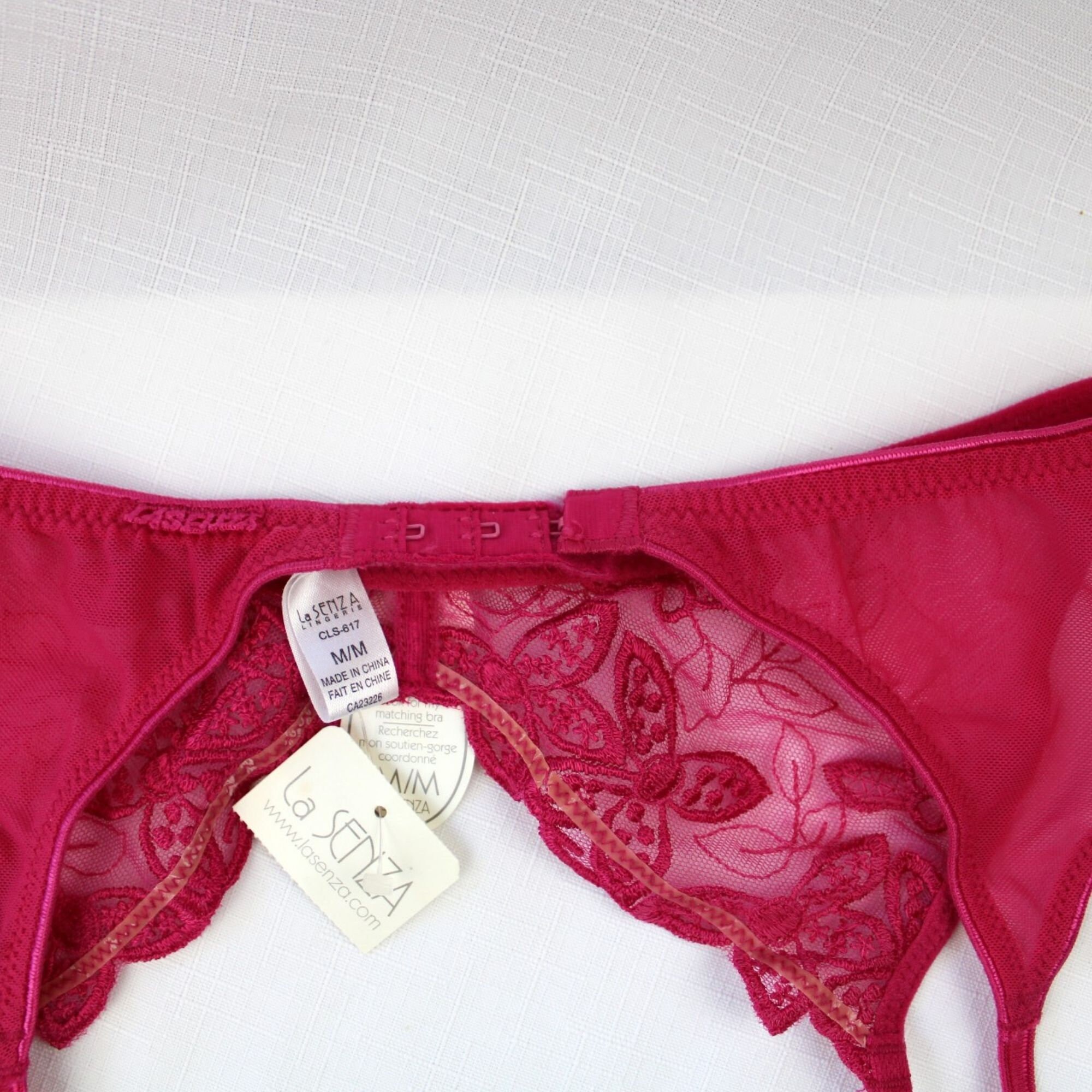 Dark Pink Garter Belt NWT La Senza Size Medium Sexy Etsy Canada