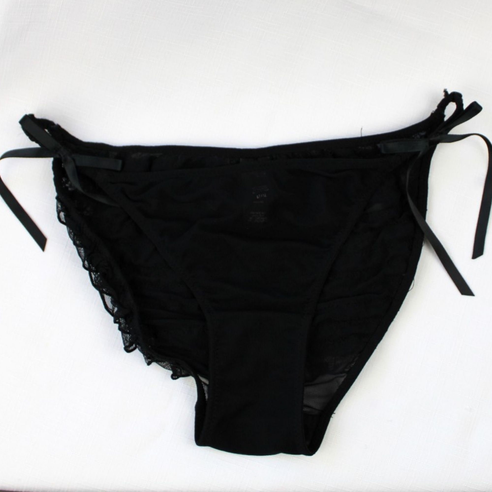 La Senza Sheer Black Bikini Panties With Ruffle Bum Size M Etsy Canada