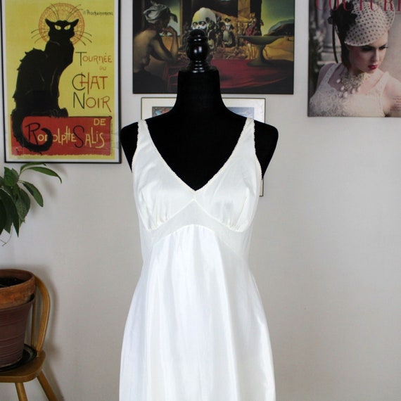 Van Raalte Vintage White Slip, Cute Slip Dress, T… - image 7