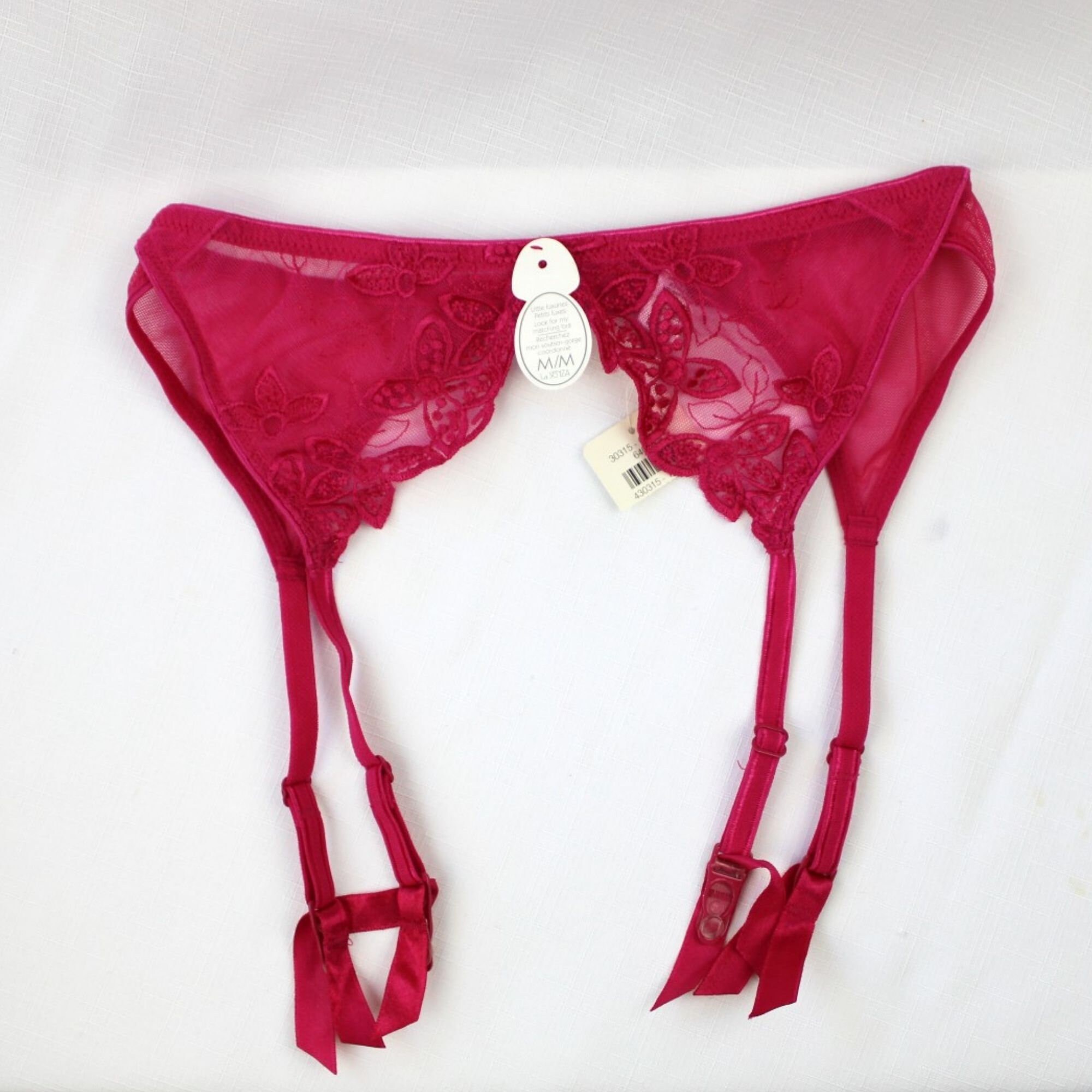 Dark Pink Garter Belt NWT La Senza Size Medium Sexy Etsy Canada