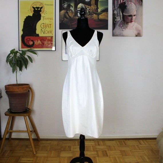 Van Raalte Vintage White Slip, Cute Slip Dress, T… - image 1